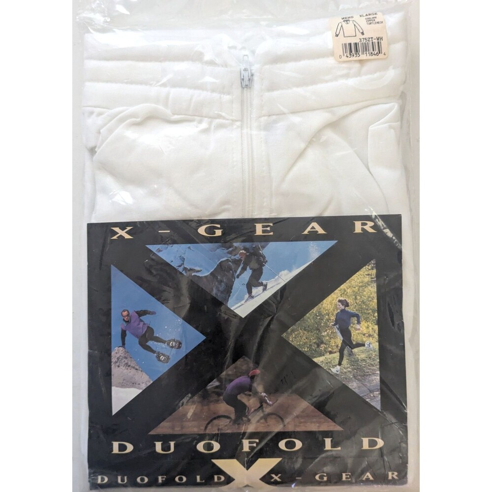Vintage Duofold X-Gear CoolMax Men's 1/4 Zip Turtleneck XL White In Org. Pack